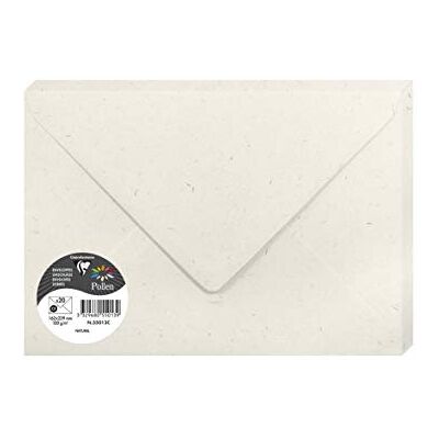 Clairefontaine 55013C 100% Recycled Paper Pack of 20 gummed envelopes C5 16.2x22.9cm 120g 100% Natura paper Invitations correspondence Pollen range Premium Clairefontaine 55013C 100% Recycled Paper Pack of 20 gummed envelopes C5 16.2x22.9cm 120g 100% Natura paper Invitations correspondence Pollen range Premium