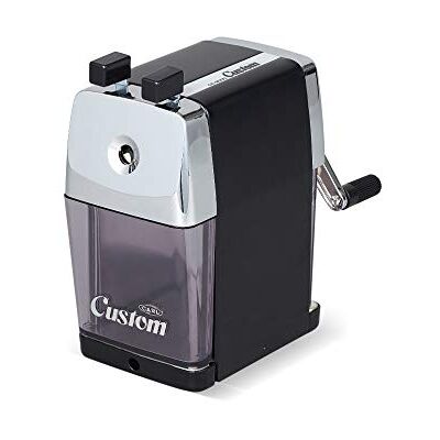 Carl Pencil Sharpener, CC-2000, Black, 5-Point Selector. Manual, Quiet for Office and Home Desks, School Classroom, CUI19018 Carl Pencil Sharpener, CC-2000, Black, 5-Point Selector. Manual, Quiet for Office and Home Desks, School Classroom, CUI19018