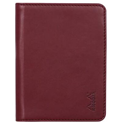 Rhodia 211008C rama Clipboard and Document Holder Booklet N°11 Lie de Vin for Notepads or A7 Format Notebooks (7.4 x 10.5 cm) Premium Italian Faux Leather Rhodia 211008C rama Clipboard and Document Holder Booklet N°11 Lie de Vin for Notepads or A7 Format Notebooks (7.4 x 10.5 cm) Premium Italian Faux Leather