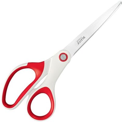 Leitz Wow Titanium Scissors, Right or Left Handed (Ambidextrous), Red Scissors for Office or Home, Ergonomic Handle, 8 x 1.7 x 20,5 cm, 53192026 Leitz Wow Titanium Scissors, Right or Left Handed (Ambidextrous), Red Scissors for Office or Home, Ergonomic Handle, 8 x 1.7 x 20,5 cm, 53192026
