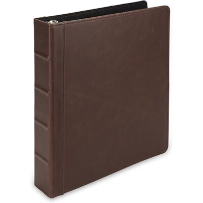 Samsill Vintage Hardback Book Binder / 1.5 Inch 3 Ring Binder Organizer / Planner / Dark Brown (No Zipper, Letter Size) Samsill Vintage Hardback Book Binder / 1.5 Inch 3 Ring Binder Organizer / Planner / Dark Brown (No Zipper, Letter Size)