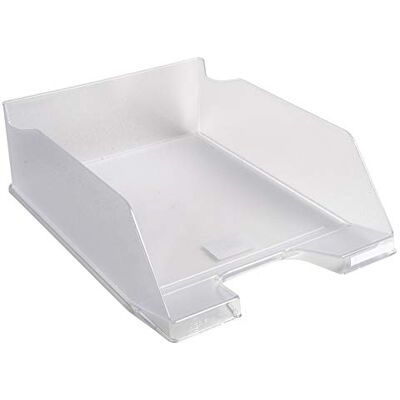 Exacompta Ref 11523D Office Letter Tray Combo Maxi 347 x 255 x 103mm in Size, Suitable for A4 Documents, Stackable With Others, Holds Approx. 750 Sheets Clear (Pack of 4) Exacompta Ref 11523D Office Letter Tray Combo Maxi 347 x 255 x 103mm in Size, Suitable for A4 Documents, Stackable With Others, Holds Approx. 750 Sheets Clear (Pack of 4)