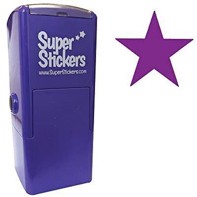 SuperStickers Pre Inked Star Stamp for Teachers in Purple, 28mm SuperStickers Pre Inked Star Stamp for Teachers in Purple, 28mm