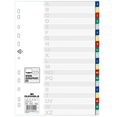 Durable 675527 A-Z Index Set with Division Sheets (Pack of 20) Durable 675527 A-Z Index Set with Division Sheets (Pack of 20)