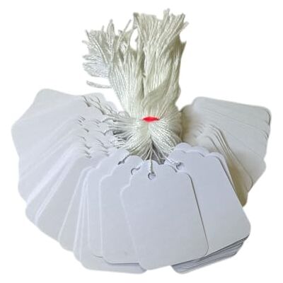Janrax Box of 1000 White Merchandise Tags 56mm x 37mm Janrax Box of 1000 White Merchandise Tags 56mm x 37mm