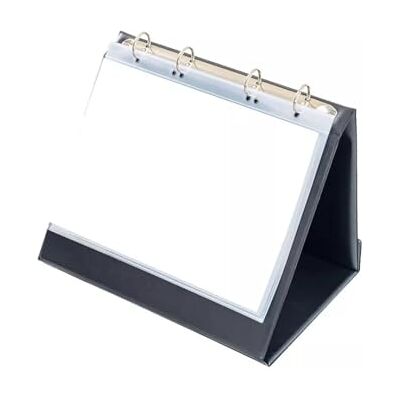 Rillstab A5 Landscape Tabletop Flipchart 4-Ring, 10 Pockets, 20 Pages Flipchart Binder Durable & Portable Ideal for Presentations, Meetings, Office, Training Courses Black Rillstab A5 Landscape Tabletop Flipchart 4-Ring, 10 Pockets, 20 Pages Flipchart Binder Durable & Portable Ideal for Presentations, Meetings, Office, Training Courses Black