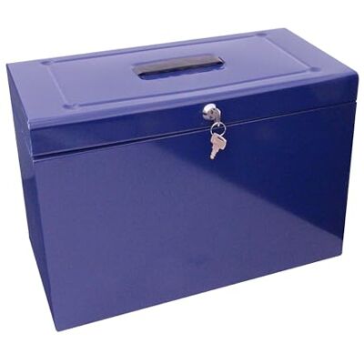 Cathedral Products A4+ (Foolscap) Steel File Box with Starter Pack of 5 Suspension Files Blue Cathedral Products A4+ (Foolscap) Steel File Box with Starter Pack of 5 Suspension Files Blue