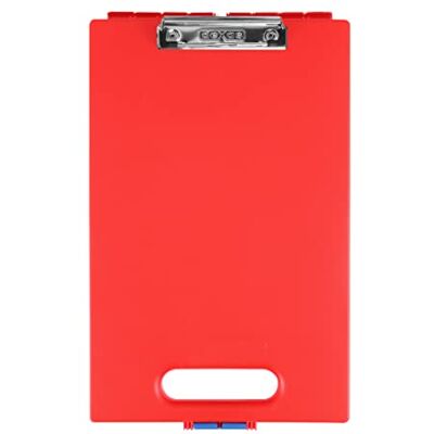 Dexas Clipcase Storage Clipboard with Handle, Red Dexas Clipcase Storage Clipboard with Handle, Red