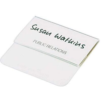 Durable 812019 Name Plate with Insert 40 x 75 mm Clear Pack of 25 Durable 812019 Name Plate with Insert 40 x 75 mm Clear Pack of 25