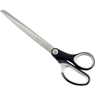Leitz Titanium Scissors, Right or Left Handed (Ambidextrous), 260 mm, Office Stationary, Ergonomic Handle, Black Leitz Titanium Scissors, Right or Left Handed (Ambidextrous), 260 mm, Office Stationary, Ergonomic Handle, Black