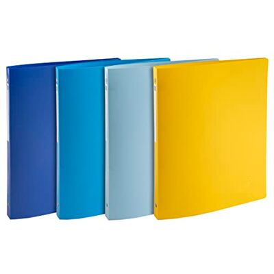 Exacompta Ref. 51110E Set of 4 Bee Blue flexible binders 4 round rings 15 mm diameter 20 mm spine external dimensions 32 x 25 cm A4 file format assorted colors Exacompta Ref. 51110E Set of 4 Bee Blue flexible binders 4 round rings 15 mm diameter 20 mm spine external dimensions 32 x 25 cm A4 file format assorted colors