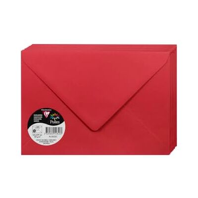 Clairefontaine 5582C Pack of 20 Gummed Envelopes C5 16,2x22,9cm 120gsm Intensive Red Invitation Events Correspondence Pollen Range Premium Smooth Paper Clairefontaine 5582C Pack of 20 Gummed Envelopes C5 16,2x22,9cm 120gsm Intensive Red Invitation Events Correspondence Pollen Range Premium Smooth Paper