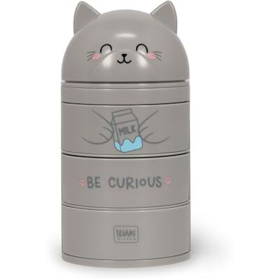 LEGAMI Desk Organiser, Desk Organiser with 3 Side Opening Drawers, Top Compartment with Sliding Closure, Kitty Theme LEGAMI Desk Organiser, Desk Organiser with 3 Side Opening Drawers, Top Compartment with Sliding Closure, Kitty Theme