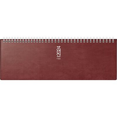 rido/idé Weekly calendar model septant 2024 Desk Planner Date Book 2 pages = 1 week sheet size 30.5 x 10.5 cm burgundy rido/idé Weekly calendar model septant 2024 Desk Planner Date Book 2 pages = 1 week sheet size 30.5 x 10.5 cm burgundy