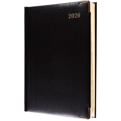 Collins Classic Compact 2026 12 Month Calendar Year Planner, Day-To-Page with Appointments A5 Diary Black (1250V.99-26) Collins Classic Compact 2026 12 Month Calendar Year Planner, Day-To-Page with Appointments A5 Diary Black (1250V.99-26)
