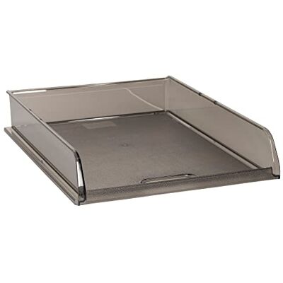 Exacompta Ref 10027D Document & Letter Tray 354 x 272 x 64mm in Size, Suitable for Holding B4 Documents, Vertically Stackable Grey Translucent Exacompta Ref 10027D Document & Letter Tray 354 x 272 x 64mm in Size, Suitable for Holding B4 Documents, Vertically Stackable Grey Translucent
