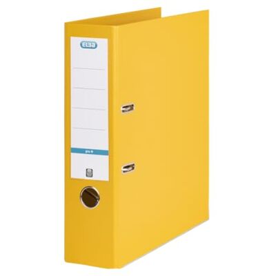 Elba A4 Lever Arch File, 570 Sheet Capacity, 80mm spine, Strongline Plastic on Board, Single, Yellow Elba A4 Lever Arch File, 570 Sheet Capacity, 80mm spine, Strongline Plastic on Board, Single, Yellow