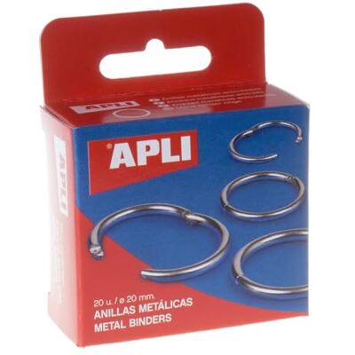 APLI 000451 20mm Silver Metal Open Ring (20 Pieces) APLI 000451 20mm Silver Metal Open Ring (20 Pieces)
