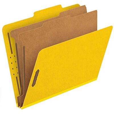 Pendaflex Classification Folders, 2 Dividers, 2" Fasteners, Letter Size, Yellow, 10/Box (24134P) Pendaflex Classification Folders, 2 Dividers, 2" Fasteners, Letter Size, Yellow, 10/Box (24134P)