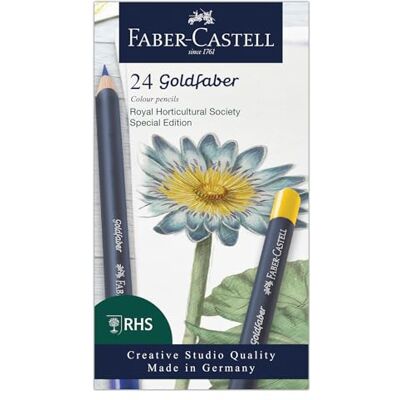 Faber-Castell Creative Studio Goldfaber Colour Pencil Set, RHS Special Edition, Set of 24 Pencils, Art, Craft, Drawing, Sketching, Home, School, University, Colouring Faber-Castell Creative Studio Goldfaber Colour Pencil Set, RHS Special Edition, Set of 24 Pencils, Art, Craft, Drawing, Sketching, Home, School, University, Colouring