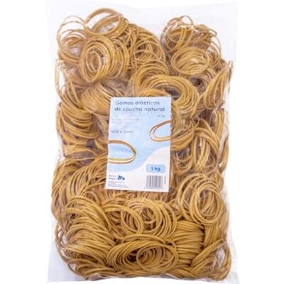 RAYLU PAPER Elastic Rubber Bands Office 100% Natural Rubber Durable Reusable Rubber Rings for Office and Home (60 Diameter x 2 mm, 1000 g) RAYLU PAPER Elastic Rubber Bands Office 100% Natural Rubber Durable Reusable Rubber Rings for Office and Home (60 Diameter x 2 mm, 1000 g)