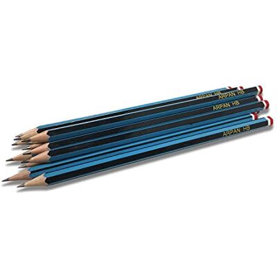 ARPAN Durable, Snap-Resistant & Long Lasting HB School Pencils for Children, Teenagers & Adults, Ideal for Drawing, Writing, Office Desk & General Work (Pack of 12) ARPAN Durable, Snap-Resistant & Long Lasting HB School Pencils for Children, Teenagers & Adults, Ideal for Drawing, Writing, Office Desk & General Work (Pack of 12)