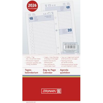 BRUNNEN Filius Daily Calendar 2026 93 x 172 mm BRUNNEN Filius Daily Calendar 2026 93 x 172 mm