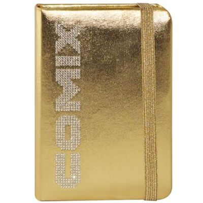 COMIX Luxury, Medium Weekly Planner 2026 12 Months, with Inner Pocket, Elastic Closure, Double Bookmark, 192 Pages, Format 10.7 x 15.9h cm Gold COMIX Luxury, Medium Weekly Planner 2026 12 Months, with Inner Pocket, Elastic Closure, Double Bookmark, 192 Pages, Format 10.7 x 15.9h cm Gold