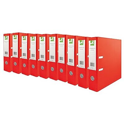Q-Connect 70mm Lever Arch File Polypropylene A4 Red (10 Pack) KF20021 Q-Connect 70mm Lever Arch File Polypropylene A4 Red (10 Pack) KF20021