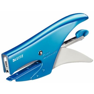 Leitz Rear Loading Metal Stapler 15 fogli Blue Metallized Leitz Rear Loading Metal Stapler 15 fogli Blue Metallized