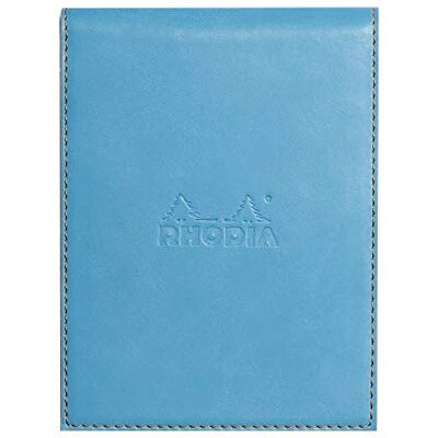 Rhodia 128207C Clipboard Case + Stapled Notepad N°12 Turquoise 8.5x12 cm Lined 80 Detachable Sheets 80G White Clairefontaine Paper Pencil Holder Faux Leather rama Collection Rhodia 128207C Clipboard Case + Stapled Notepad N°12 Turquoise 8.5x12 cm Lined 80 Detachable Sheets 80G White Clairefontaine Paper Pencil Holder Faux Leather rama Collection