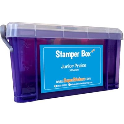 Motivation in Learning SuperStickers Primary Praise Teacher Stamper Box with 6 Stamps with Colourful Messages Brilliant, Very Good, Great Work, Well Done, Super & Fantastic! Motivation in Learning SuperStickers Primary Praise Teacher Stamper Box with 6 Stamps with Colourful Messages Brilliant, Very Good, Great Work, Well Done, Super & Fantastic!