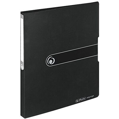 herlitz 11205713 Ring Binder A4 Polypropylene 2-Ring Combination Mechanism 2.7 cm Spine 16 mm Filling Height Opaque Black herlitz 11205713 Ring Binder A4 Polypropylene 2-Ring Combination Mechanism 2.7 cm Spine 16 mm Filling Height Opaque Black