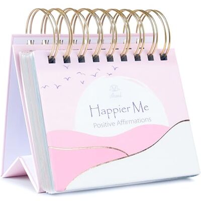 Ariond Daily Affirmation Calendar, Undated Inspirational Desk Gifts for Women, Affirmations Pink Flip Motivational Pink & white Ariond Daily Affirmation Calendar, Undated Inspirational Desk Gifts for Women, Affirmations Pink Flip Motivational Pink & white