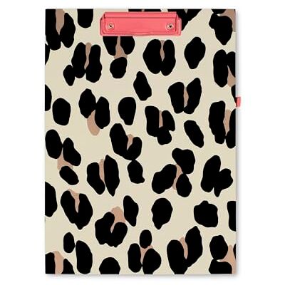 Kate Spade New York Leopard Print A4 Clipboard Folio with Low Profile Clip, Professional Padfolio Includes Lined Notepad, Pen Loop, and Pocket, Forest Feline Kate Spade New York Leopard Print A4 Clipboard Folio with Low Profile Clip, Professional Padfolio Includes Lined Notepad, Pen Loop, and Pocket, Forest Feline