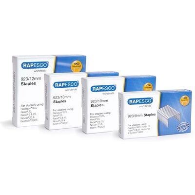 Rapesco 1317 Assorted Galvanised Heavy Duty Type 923 Staples, Pack of 4000 Rapesco 1317 Assorted Galvanised Heavy Duty Type 923 Staples, Pack of 4000