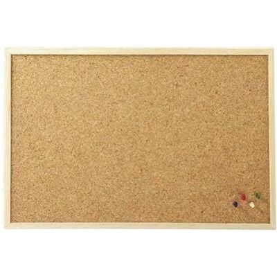 REQUISITE NEEDS Cork Board 40CM x 60CM Pin Notice Office Memo School with Push Pins Board Wooden Natural Frame Board REQUISITE NEEDS Cork Board 40CM x 60CM Pin Notice Office Memo School with Push Pins Board Wooden Natural Frame Board