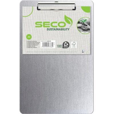 SECO A4 Aluminium Clipboard Heavy Duty Metal Writing Board with Strong Clip Durable Smooth Surface for Office, School, Medical & Warehouse Use SECO A4 Aluminium Clipboard Heavy Duty Metal Writing Board with Strong Clip Durable Smooth Surface for Office, School, Medical & Warehouse Use