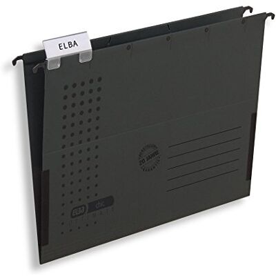 Elba Chic Suspension File DIN A4 Cardboard Anthracite Pack of 5 Elba Chic Suspension File DIN A4 Cardboard Anthracite Pack of 5