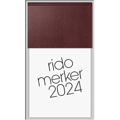 rido/idé Daily calendar model Merker 2024, 1 page = 1 day, sheet size 10.8 x 20.1 cm, dark red rido/idé Daily calendar model Merker 2024, 1 page = 1 day, sheet size 10.8 x 20.1 cm, dark red