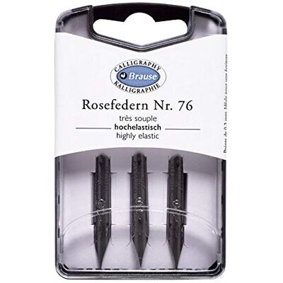 Brause 300076B Writing nibs for nib/ pen holders Box of 3 pink metal nibs German manufacturer Calligraphy Creative Tools Writing Drawing Brause 300076B Writing nibs for nib/ pen holders Box of 3 pink metal nibs German manufacturer Calligraphy Creative Tools Writing Drawing