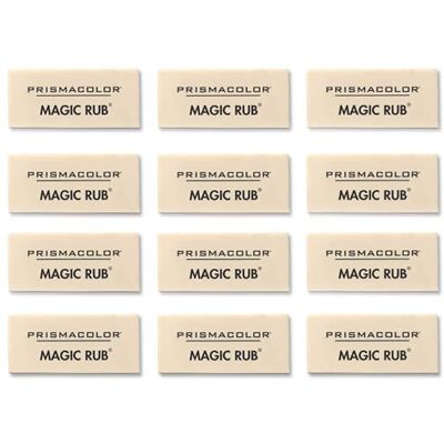 PRISMACOLOR Magic Rub Eraser, No. 1954, 12 pieces, 1 box PRISMACOLOR Magic Rub Eraser, No. 1954, 12 pieces, 1 box