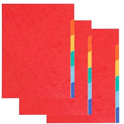 Exacompta Pack of 3 divider sets flexible card 6 blank tabs Exacompta Pack of 3 divider sets flexible card 6 blank tabs