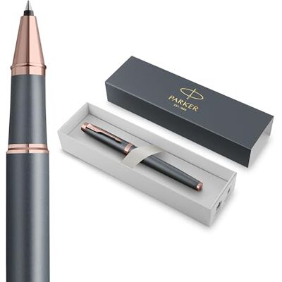 PARKER IM Rollerball Pen Finishing Touch Collection Slate Finish Medium Point with Black Ink Refill Gift Box PARKER IM Rollerball Pen Finishing Touch Collection Slate Finish Medium Point with Black Ink Refill Gift Box