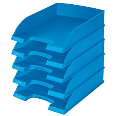 Leitz Plus Letter Tray – 70 mm – Pack of 5 Height 70 mm Bright Blue Leitz Plus Letter Tray – 70 mm – Pack of 5 Height 70 mm Bright Blue