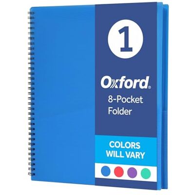 Oxford Esselte Wire Binding 8 Pocket Folder Assorted (5740404), Colors May Vary Oxford Esselte Wire Binding 8 Pocket Folder Assorted (5740404), Colors May Vary