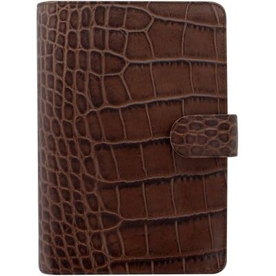 Filofax Classic Croc Personal Leather Organiser Chestnut Filofax Classic Croc Personal Leather Organiser Chestnut