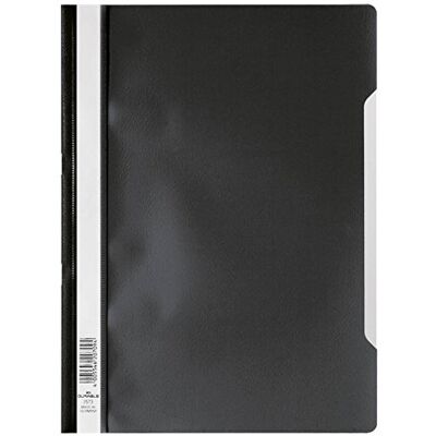 Durable Clear View A4 Document Folder Black Transparent Front Cover Ideal for Holding A4 Punched Documents Durable Clear View A4 Document Folder Black Transparent Front Cover Ideal for Holding A4 Punched Documents