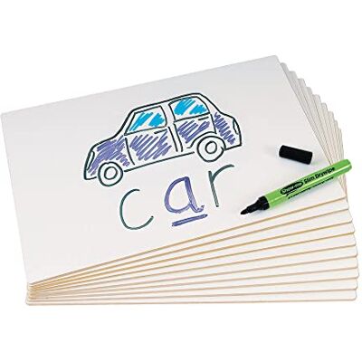 SHOW-ME Rigid A4 Plain Double-Sided Whiteboards, Pack of 10 SHOW-ME Rigid A4 Plain Double-Sided Whiteboards, Pack of 10