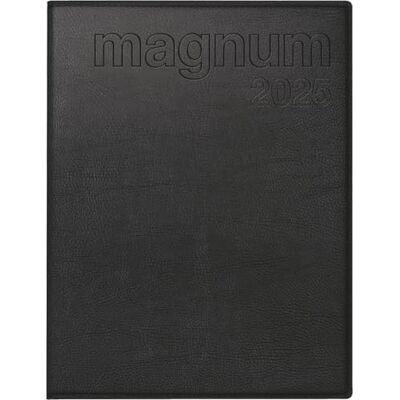 rido/idé Book Calendar Model Magnum (2025), 2 Pages = 1 Week, 183 × 240 mm, 144 Pages, Faux Leather Cover Prestige, Black rido/idé Book Calendar Model Magnum (2025), 2 Pages = 1 Week, 183 × 240 mm, 144 Pages, Faux Leather Cover Prestige, Black